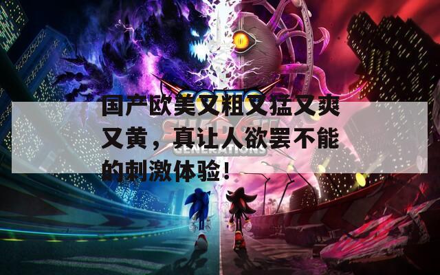 国产欧美又粗又猛又爽又黄，真让人欲罢不能的刺激体验！