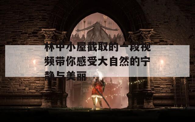 林中小屋截取的一段视频带你感受大自然的宁静与美丽