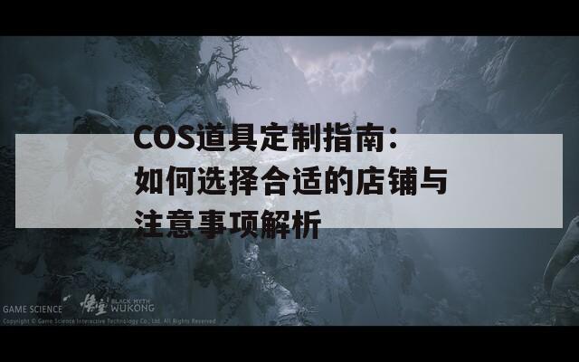COS道具定制指南：如何选择合适的店铺与注意事项解析