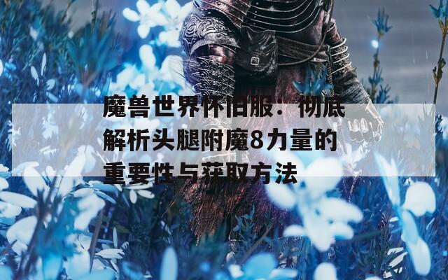 魔兽世界怀旧服：彻底解析头腿附魔8力量的重要性与获取方法