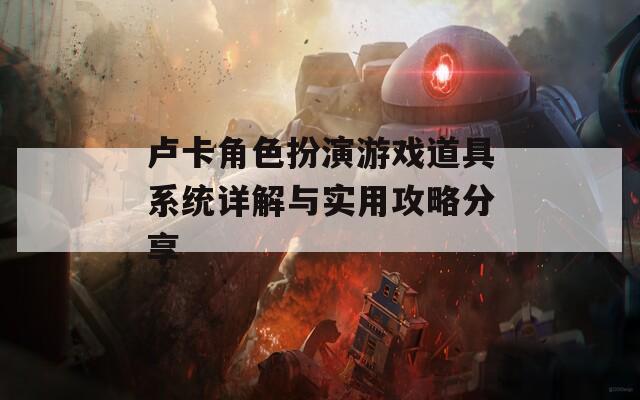 卢卡角色扮演游戏道具系统详解与实用攻略分享