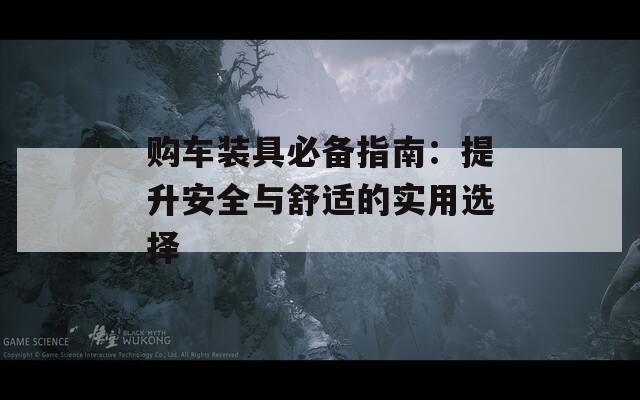 购车装具必备指南：提升安全与舒适的实用选择