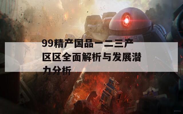 99精产国品一二三产区区全面解析与发展潜力分析
