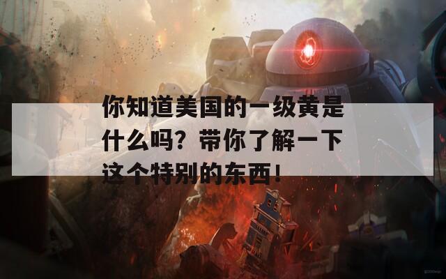 你知道美国的一级黄是什么吗？带你了解一下这个特别的东西！