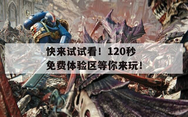 快来试试看！120秒免费体验区等你来玩！