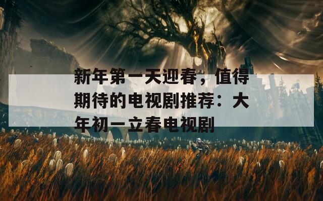 新年第一天迎春，值得期待的电视剧推荐：大年初一立春电视剧