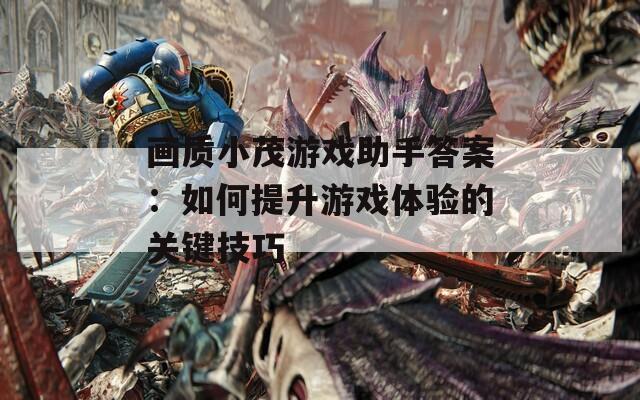 画质小茂游戏助手答案：如何提升游戏体验的关键技巧