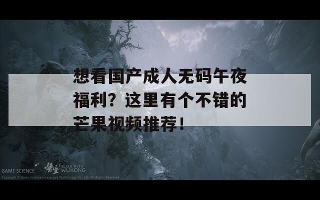 想看国产成人无码午夜福利？这里有个不错的芒果视频推荐！