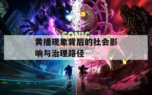 黄播现象背后的社会影响与治理路径