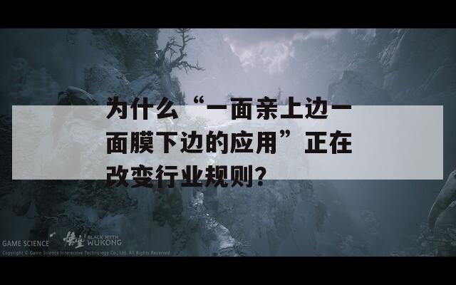 为什么“一面亲上边一面膜下边的应用”正在改变行业规则？